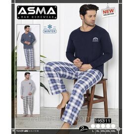 Піжама 2-ка чоловіча байкова розміри L-4XL (3 кв) "MODY" недорого від прямого постачальника