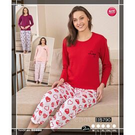 Фотография Пижама женская байковая размеры M-3XL (3цв) "MODY" купить недорого от прямого поставщика