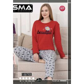 Фотография Пижама женская байковая  размеры M-3XL (3цв) "MODY" купить недорого от прямого поставщика
