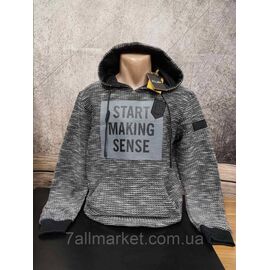 Батник-кенгуру чоловічий на флісі з капюшоном розміри M-2XL (2кв) "MODY" купити недорого від прямого постачальника