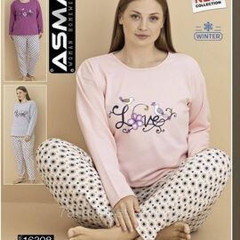 Фотография Пижама женская байковая размеры L-4XL (3цв) "MODY" купить недорого от прямого поставщика