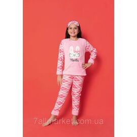 Фотография Пижама детская зимняя флис/мара с Зайчиком на девочку 4-10 лет (2цв) "MODY" купить оптом в Одессе на 7 км