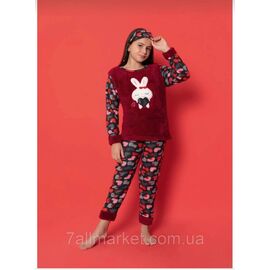 Фотография Пижама детская зимняя флис/мара с Зайчиком на девочку 4-10 лет "MODY" купить оптом в Одессе на 7 км