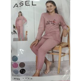 Фотография Пижама детская зимняя кашемировая на девочку 4-10 лет (5цв) "MODY" купить оптом в Одессе на 7 км