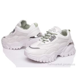 Кросівки жіночі модні Весна/осінь Prime NS86 WHITE-MENTOL(37-40) (4 пар р.37-40) "Prime-Opt" недорого оптом від прямого постачальника