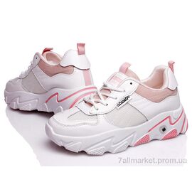 Фотография Кроссовки женские модные Весна/осень Prime NCK020 WHITE-BEIGE-d(36-38) (5 пар р.36-38) "Prime-Opt" недорого оптом от прямого поставщика