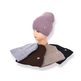 Фотография Шапка зимняя женская SW044-5 на флісі mix р.56-60 "Angelica" недорого оптом от прямого поставщика