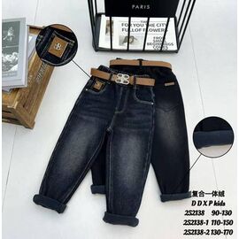Джинси дитячі утеплені на хлопчика 252138-2 black р.130-170 "Meloria" недорого оптом від прямого постачальника
