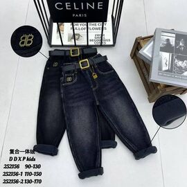 Джинси дитячі утеплені на хлопчика 252156-2 black р.130-170 "Meloria" недорого оптом від прямого постачальника