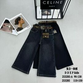 Джинси дитячі утеплені на дівчинку 253285A black р.90-130 "Meloria" недорого оптом від прямого постачальника