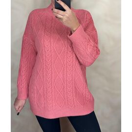 Фотография Свитер женский 24009 pink р.50-58 "PULSE" недорого оптом от прямого поставщика