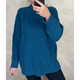 Фотография Свитер женский 24009 blue р.50-58 "Elena&Vika" недорого оптом от прямого поставщика