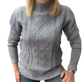 Фотография Свитер женский 24031 grey р.46-50 "Elena&Vika" недорого оптом от прямого поставщика