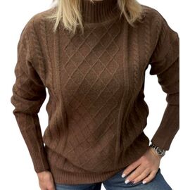 Фотография Свитер женский 24039 brown р.46-50 "Elena&Vika" недорого оптом от прямого поставщика