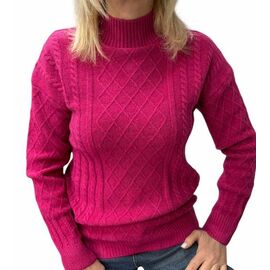 Фотография Свитер женский 24039 d.pink р.46-50 "Elena&Vika" недорого оптом от прямого поставщика