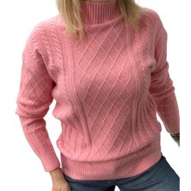 Фотография Свитер женский 24039 pink р.46-50 "Elena&Vika" недорого оптом от прямого поставщика