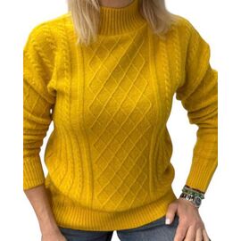 Фотография Свитер женский 24039 yellow р.46-50 "Elena&Vika" недорого оптом от прямого поставщика