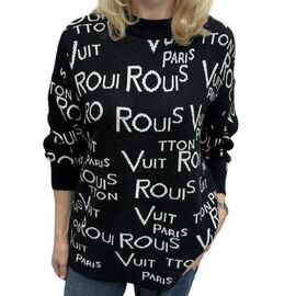 Фотография Свитер женский 25401 black р.48-54 "Elena&Vika" недорого оптом от прямого поставщика