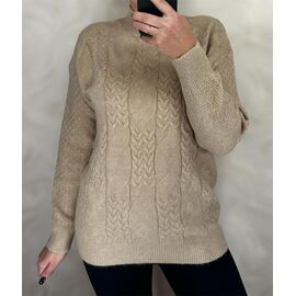 Фотография Свитер женский 26382 beige р.46-52 "Elena&Vika" недорого оптом от прямого поставщика