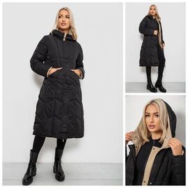 Куртка жіноча зимова 24115 black-beige р.L-3XL "Seven Group" недорого оптом від прямого постачальника