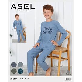 Фотография Пижама детская зимняя кашемировая  на мальчика 4-10 лет (5цв) "MODY" купить оптом в Одессе на 7 км