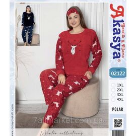 Фотография Пижама женская зимняя флис/махра размеры XL-4XL (2цв) "MODY" недорого от прямого поставщика