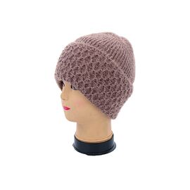 Шапка зимова жіноча ABC001-1 на флісі brown р.56-60 "Angelica" недорого оптом від прямого постачальника