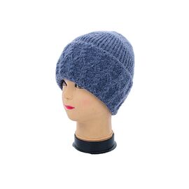Шапка зимова жіноча ABC002-1 на флісі blue р.56-60 "Angelica" недорого оптом від прямого постачальника