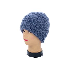 Шапка зимова жіноча ABC001-7 на флісі blue р.56-60 "Angelica" недорого оптом від прямого постачальника