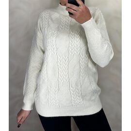 Свитер женский 26382 milk р.46-52 "PULSE" недорого оптом от прямого поставщика