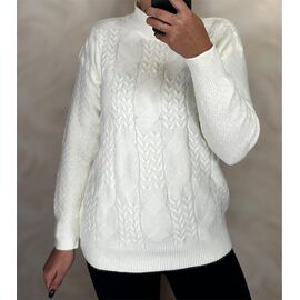 Свитер женский 26382 white р.46-52 "PULSE" недорого оптом от прямого поставщика