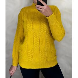Свитер женский 26382 yellow р.46-52 "PULSE" недорого оптом от прямого поставщика