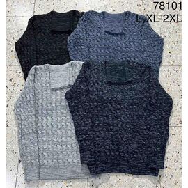 Светр чоловічий 78101 black р.L-2XL "Sabihina" недорого оптом від прямого постачальника