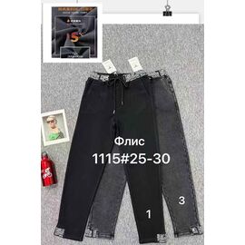 Фотография Джинсы утеплённые женские 1115-1 black р.25-30 "Yafeier" недорого оптом от прямого поставщика