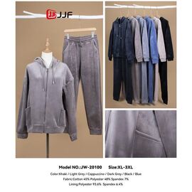 Костюм спортивний жіночий 20100 l.grey р.XL-3XL "Yafeier" недорого оптом від прямого постачальника