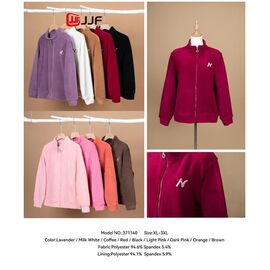 Фотография Кофта спортивная женская тёплая 371140 d.pink р.XL-3XL "Yafeier" недорого оптом от прямого поставщика