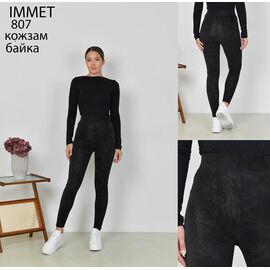 Фотография Лосины женские тёплые 807 black р.M-2XL "Yafeier" недорого оптом от прямого поставщика