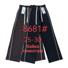Фотография Штаны спортивные женские тёплые 8681-1 black р.25-30 "Yafeier" недорого оптом от прямого поставщика