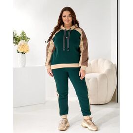 Костюм спортивний жіночий 946 green р.48-62 "Seven Zikina" недорого оптом від прямого постачальника