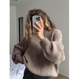 Фотография Свитер женский LR814 beige р.one size "Lora" недорого оптом от прямого поставщика