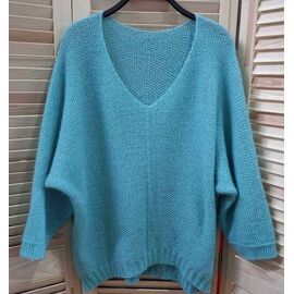 Фотография Свитер женский E1131 l.blue р.one size "Emsweekis" недорого оптом от прямого поставщика