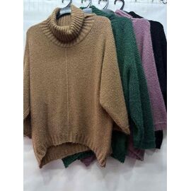 Фотография Свитер женский E1127 green р.one size "Emsweekis" недорого оптом от прямого поставщика