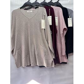 Фотография Свитер женский E1077 nude р.54-58 "Emsweekis" недорого оптом от прямого поставщика