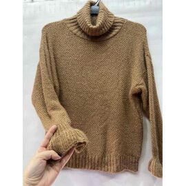 Фотография Свитер женский E1130 brown р.one size "Emsweekis" недорого оптом от прямого поставщика