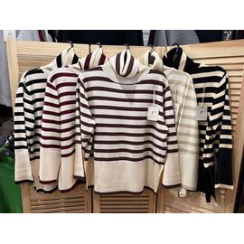 Фотография Свитер женский E1012 black-white р.48-54 "Emsweekis" недорого оптом от прямого поставщика