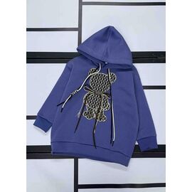 Батник дитячий теплий на дівчинку 550-1 navy р.128-134 "Kosmy" недорого оптом від прямого постачальника