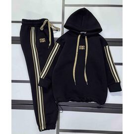 Костюм дитячий спортивний теплий на дівчинку 585 black р.128-152 "Kosmy" недорого оптом від прямого постачальника