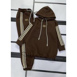 Фотография Костюм детский спортивный тёплый на девочку 585 brown р.128-152 "Kosmy" недорого оптом от прямого поставщика
