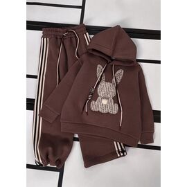 Фотография Костюм детский спортивный тёплый на девочку 533-1 brown р.128-152 "Kosmy" недорого оптом от прямого поставщика