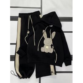 Фотография Костюм детский спортивный тёплый на девочку 533-1 black р.128-152 "Kosmy" недорого оптом от прямого поставщика